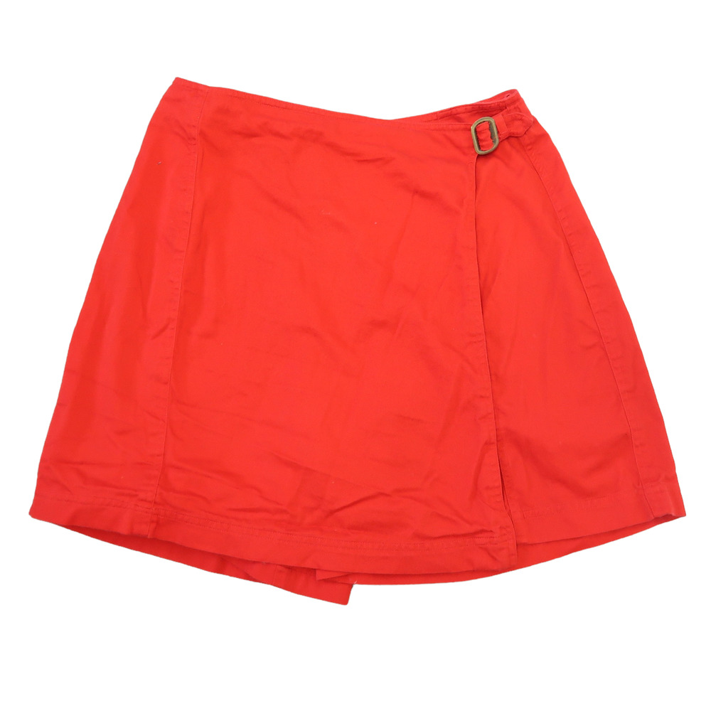 Vintage 90s Rafaella red wrap front mini skort 12